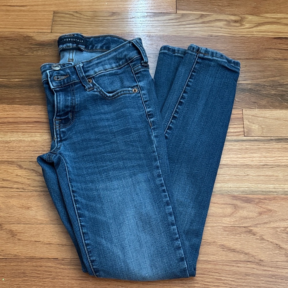 Aeropostale Low Rise Blue Jeggings